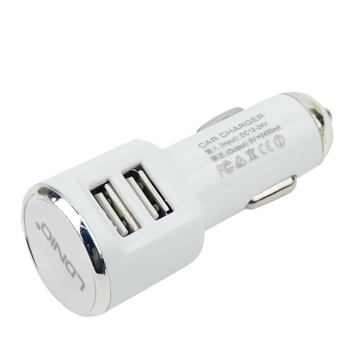 شارژر فندکی LDNIO DL-C29 3.4A + کابل میکرو یو اس بی شارژر فندکی