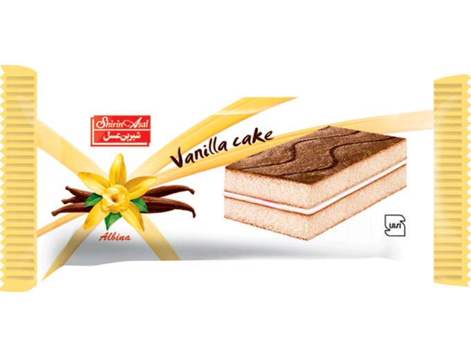 کیک لایه ای کرمدار وانیلی آلبینا 25 گرم